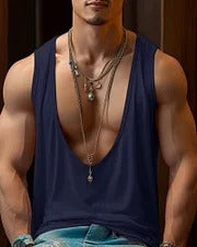 Herren Tanktop mit tiefem V-Ausschnitt