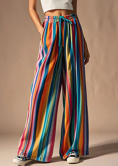 Sommerhose aus Baumwolle mit Regenbogen-Taschen