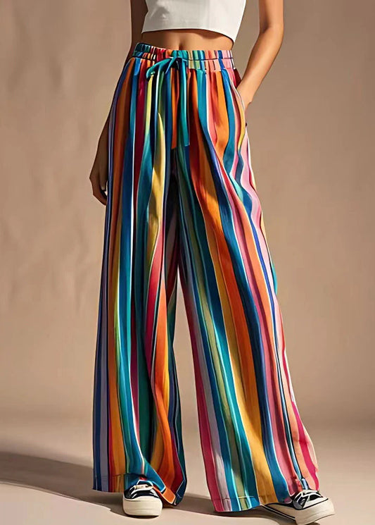 Sommerhose aus Baumwolle mit Regenbogen-Taschen