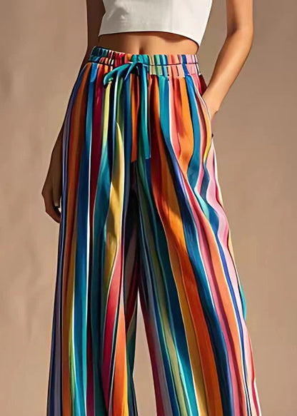 Sommerhose aus Baumwolle mit Regenbogen-Taschen