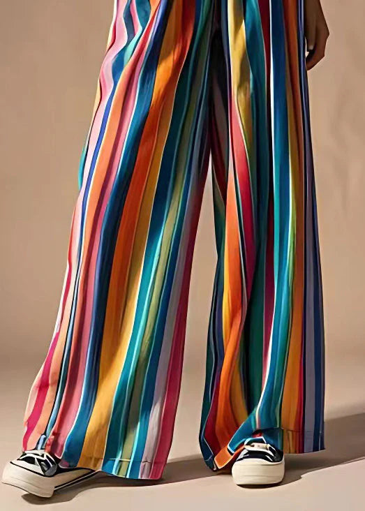 Sommerhose aus Baumwolle mit Regenbogen-Taschen