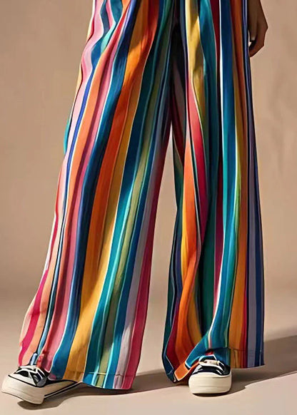Sommerhose aus Baumwolle mit Regenbogen-Taschen