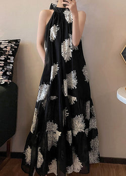 Besticktes Cold-Shoulder Baumwollkleid