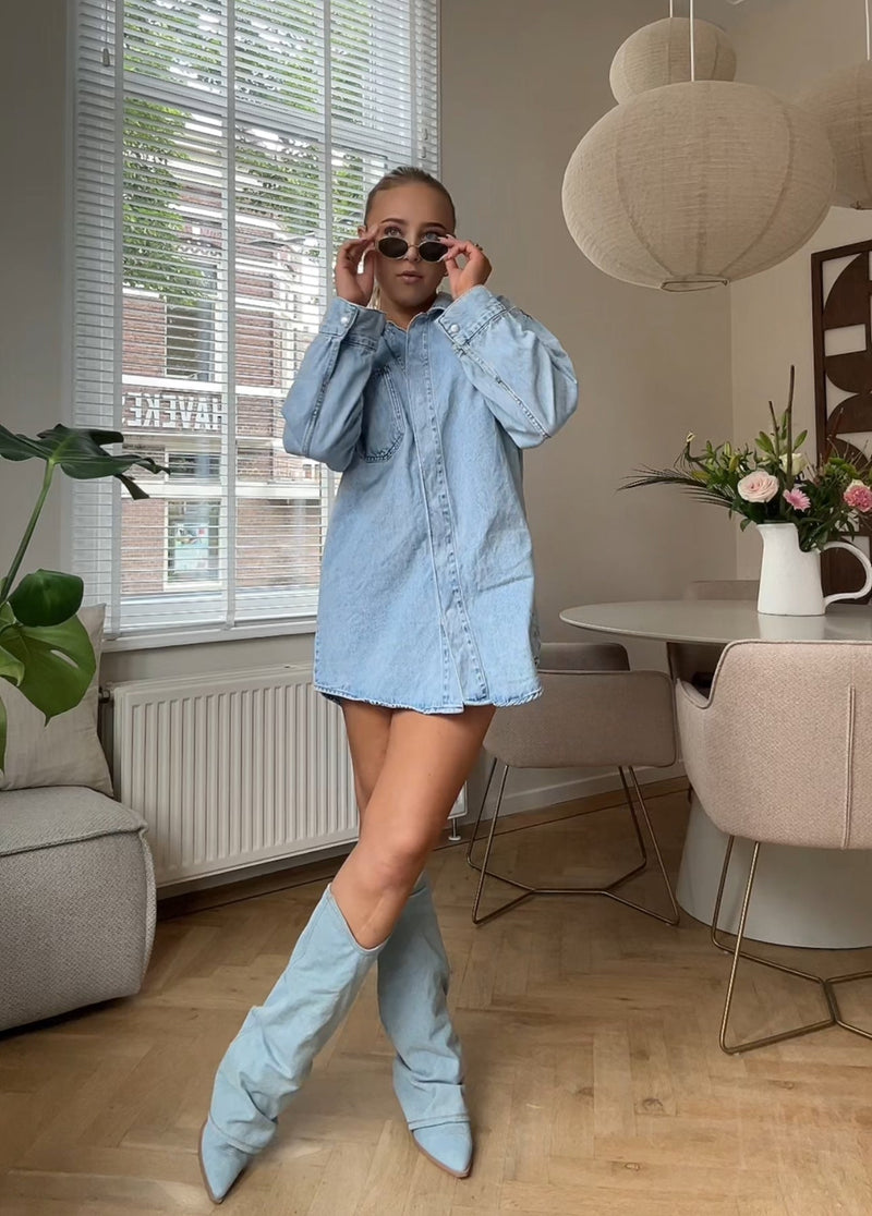 Claire | Denim Knee Boots- Mutig, stilvoll und mühelos schick! ✨👢