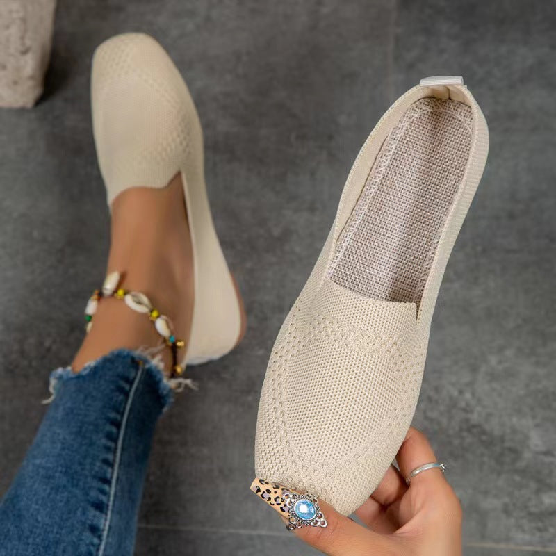 Damen Stylische Leichte Flyknit Sportschuh Casual Schuhe