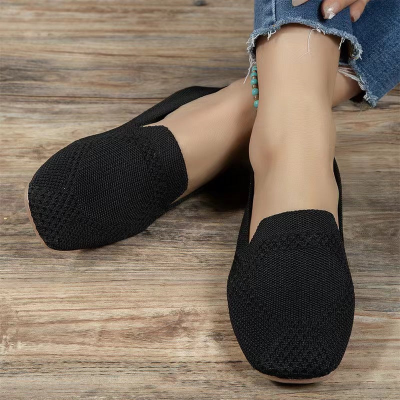 Damen Stylische Leichte Flyknit Sportschuh Casual Schuhe