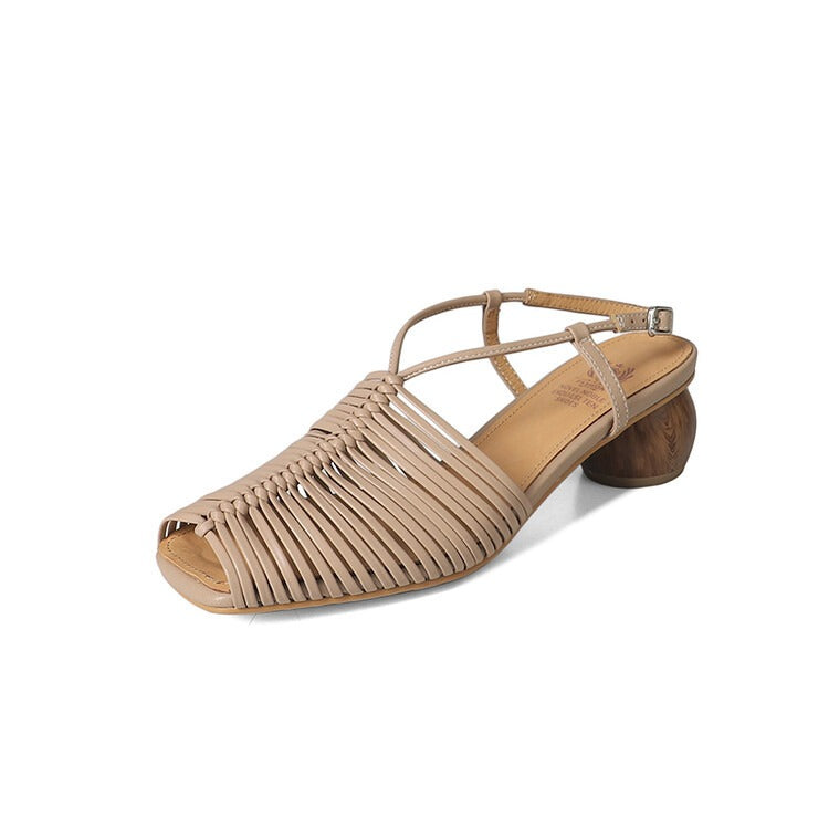 Keyla Peeptoe-Blockabsatz-Sandalen mit Absatz