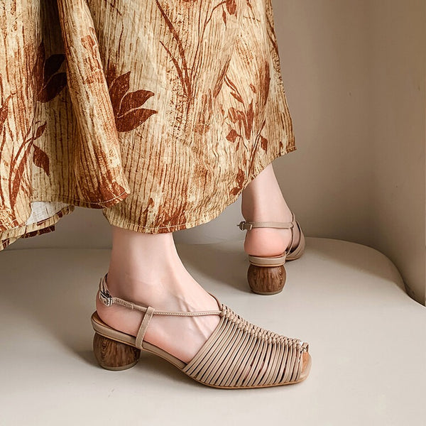 Keyla Peeptoe-Blockabsatz-Sandalen mit Absatz