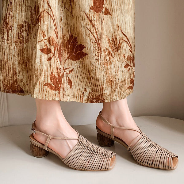 Keyla Peeptoe-Blockabsatz-Sandalen mit Absatz