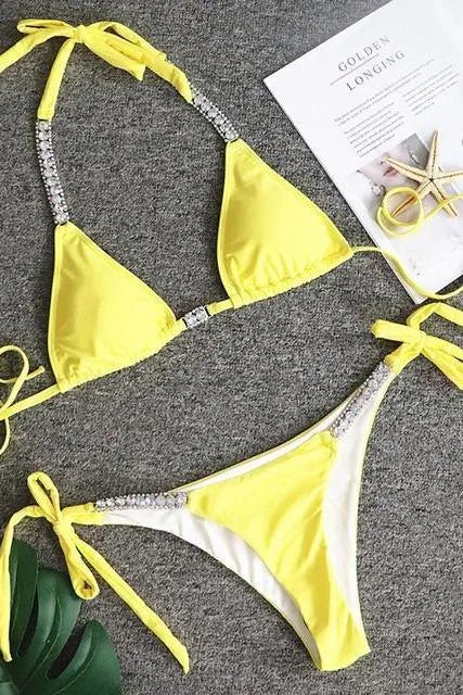Bella – Zweiteiliger Glitzer-Badeanzug