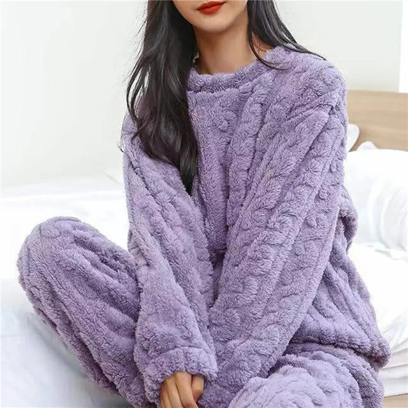 Nina - Extra warmer Winterpyjama aus weichem Fleece