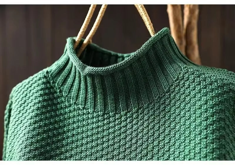 Vladimira - Schildkrötenhals Gestrickt Pullover