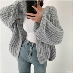 Denise – Lässiger Strick-Cardigan mit Oversize-Ärmeln