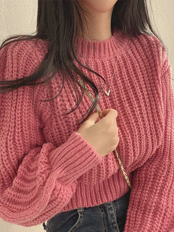 Ingrid - Damen Pullover mit langen Ärmeln und Laterne