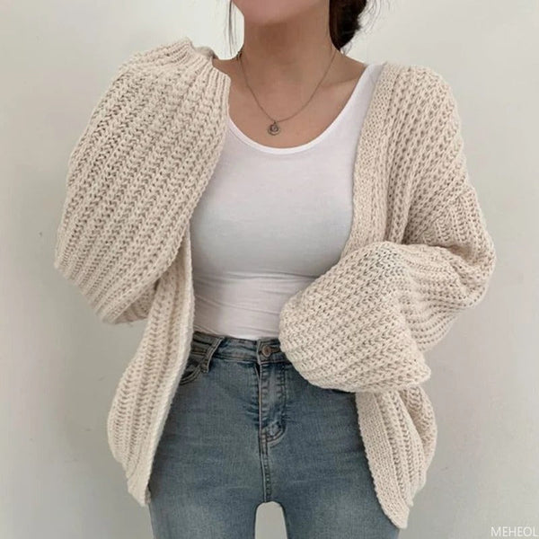 Denise – Lässiger Strick-Cardigan mit Oversize-Ärmeln