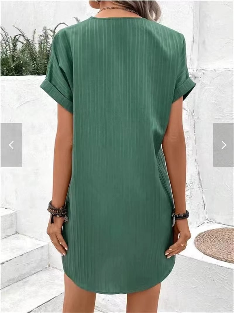 Angelina - Sommerkleid mit V-Ausschnitt