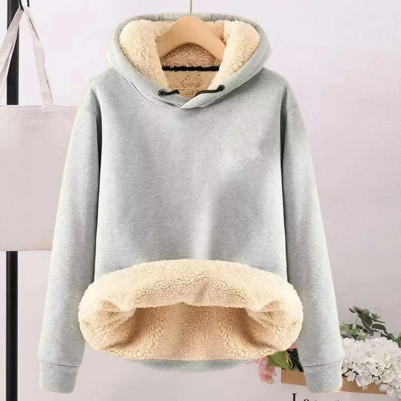 Niki - Sherpa Fleece Jacke mit Kapuze