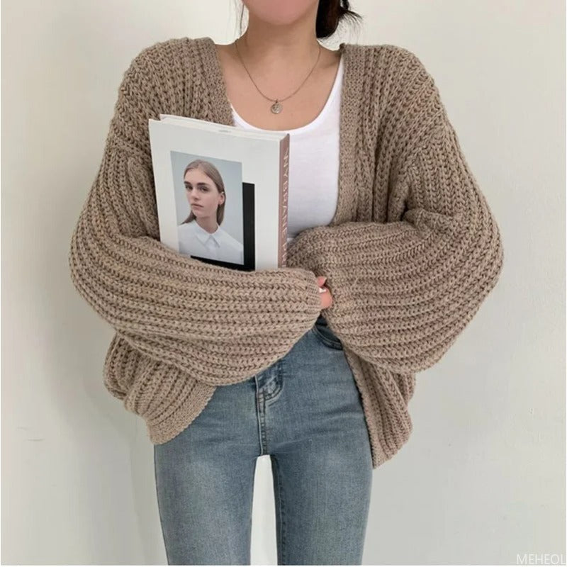 Denise – Lässiger Strick-Cardigan mit Oversize-Ärmeln