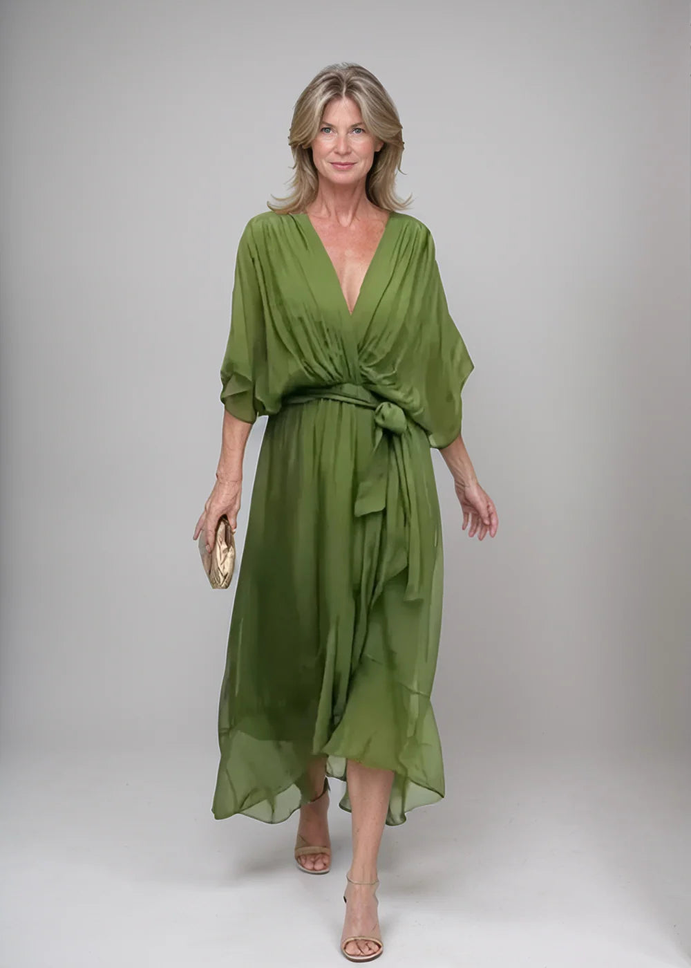 Elina - Elegantes Sommerkleid mit V-Ausschnitt