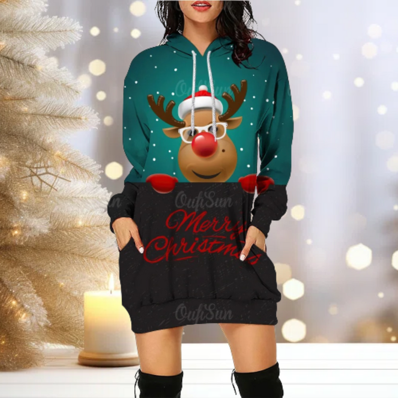 Nadine - Weihnachten Party Sweatshirts mit Kapuze