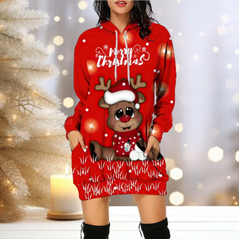 Nadine - Weihnachten Party Sweatshirts mit Kapuze