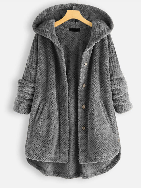 Pia - Winter Reversible Fleece-Kapuzenjacke