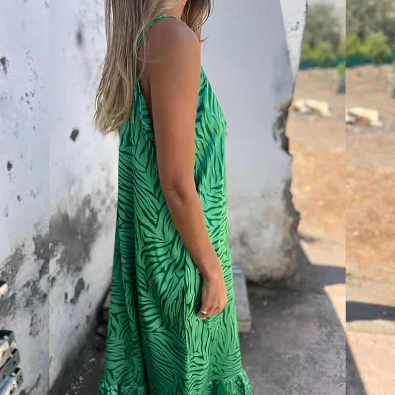 Sleeveless Maxi Dress - Strahled & stilvoll in Grün