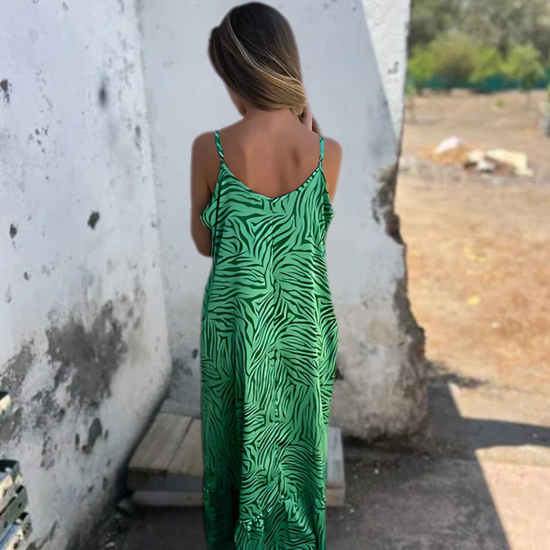 Sleeveless Maxi Dress - Strahled & stilvoll in Grün