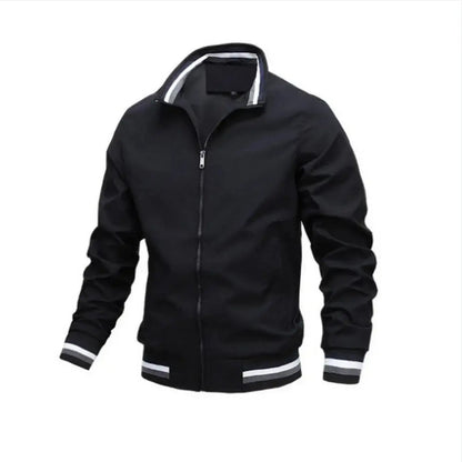 Men Lightweight Waterproof Bomber Windbreaker Jacket White