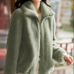 Wilhelmine - Damen-Winter-Cardigan mit doppelseitigem Fleece