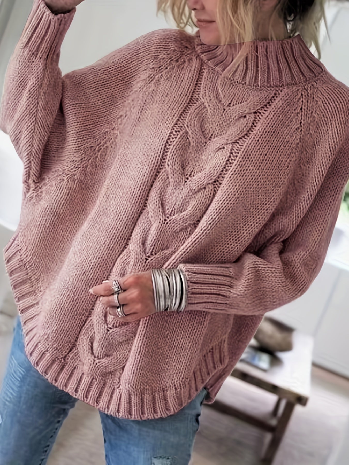 Gemütlicher Grobstrickpullover