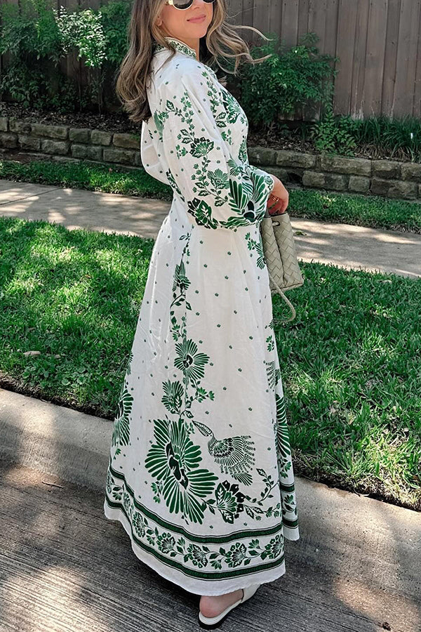 Botanical Maxi Dress- 🌿 Umarme die Natur mit Stil