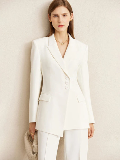 Allure | Minimalistischer Blazer und Hochgeschnittene Tapered - Hose im Set - Livezo