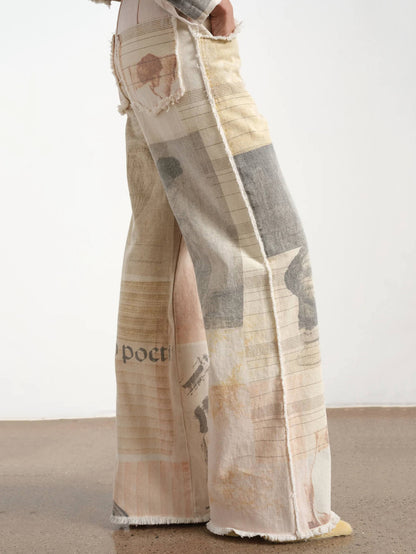 Alma Damen High - Rise Jeans mit weitem Bein - Livezo