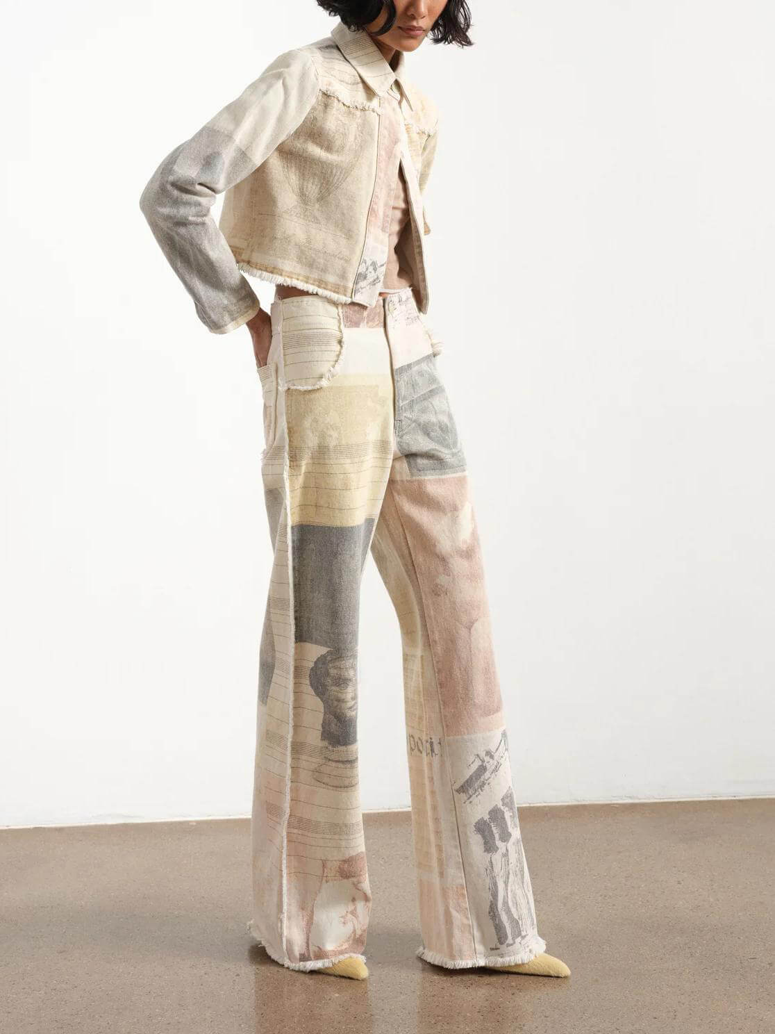 Alma Damen High - Rise Jeans mit weitem Bein - Livezo