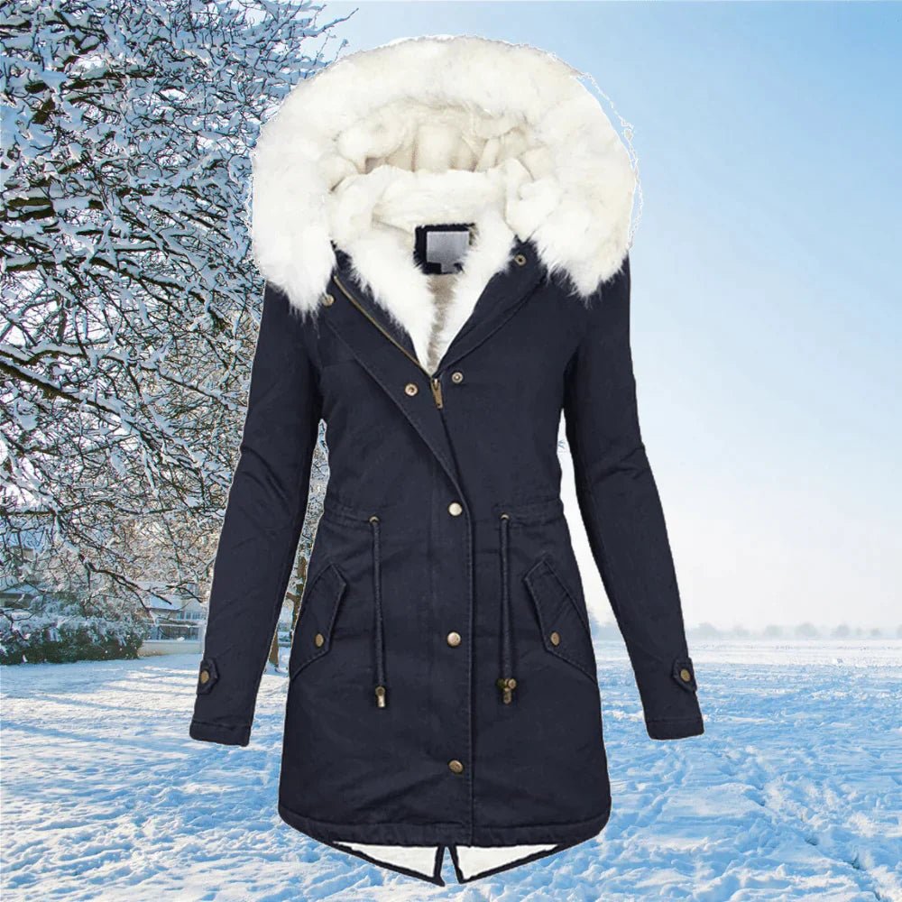 Anja | Parka Jacke mit Kapuze und Fellfutter - Livezo