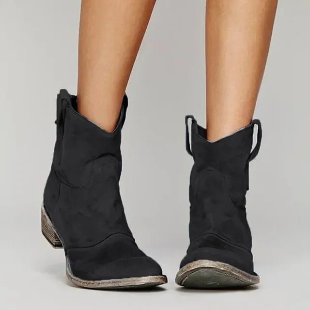 Annalena | Damen Vintage Cowboy Stiefeletten | Western Boots mit Absatz - Livezo