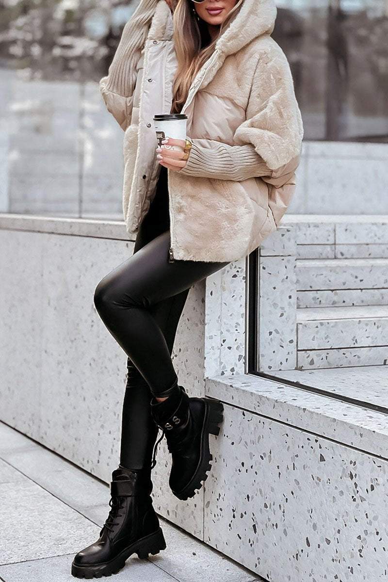 Aurora Damen Winter Mehrfarbige Kapuzen Thermojacke - Livezo