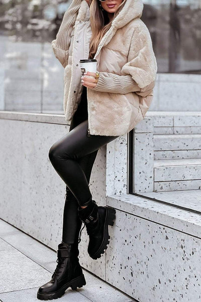 Aurora Damen Winter Mehrfarbige Kapuzen Thermojacke - Livezo