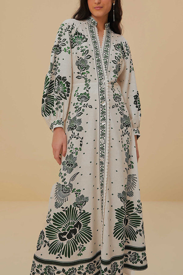 Botanical Maxi Dress- 🌿 Umarme die Natur mit Stil