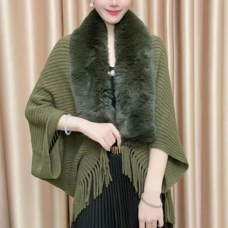 Fur Collar Shawl- Gemütliche Wärme, eleganter Stil