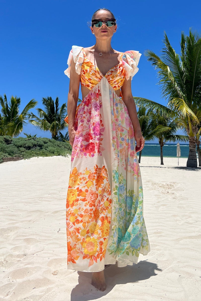 Linne – Sommerkleid mit Blumenmuster