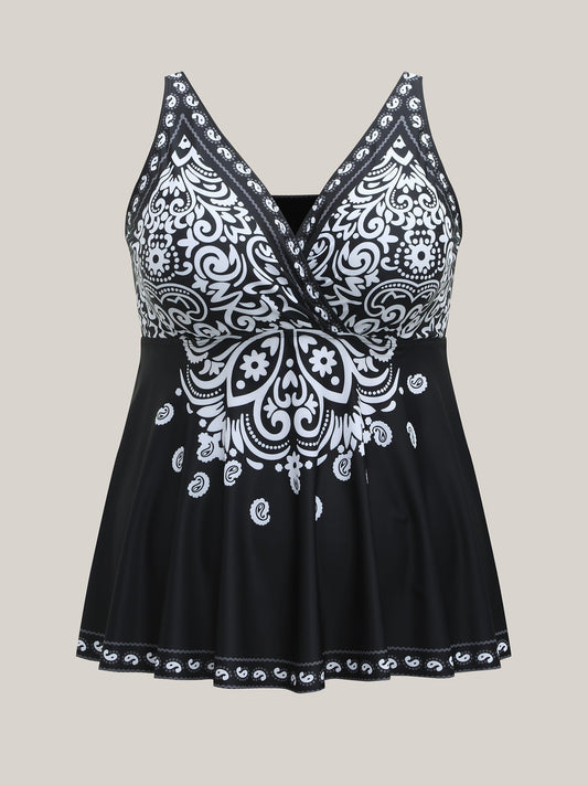 Badeanzugkleid mit Paisley - Muster - Livezo