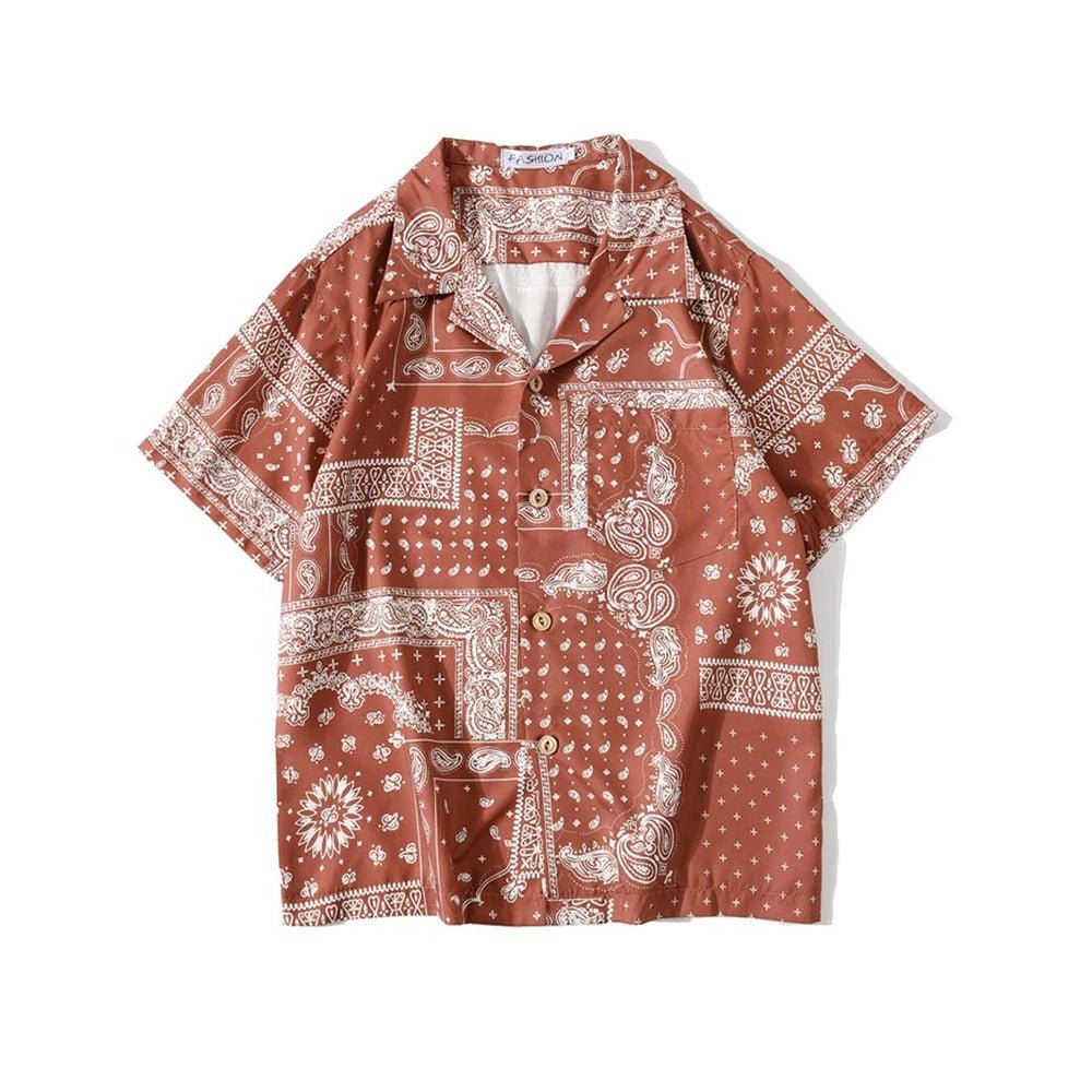 Bandana Print Hawaiian Shirt for Men - Harren Cole