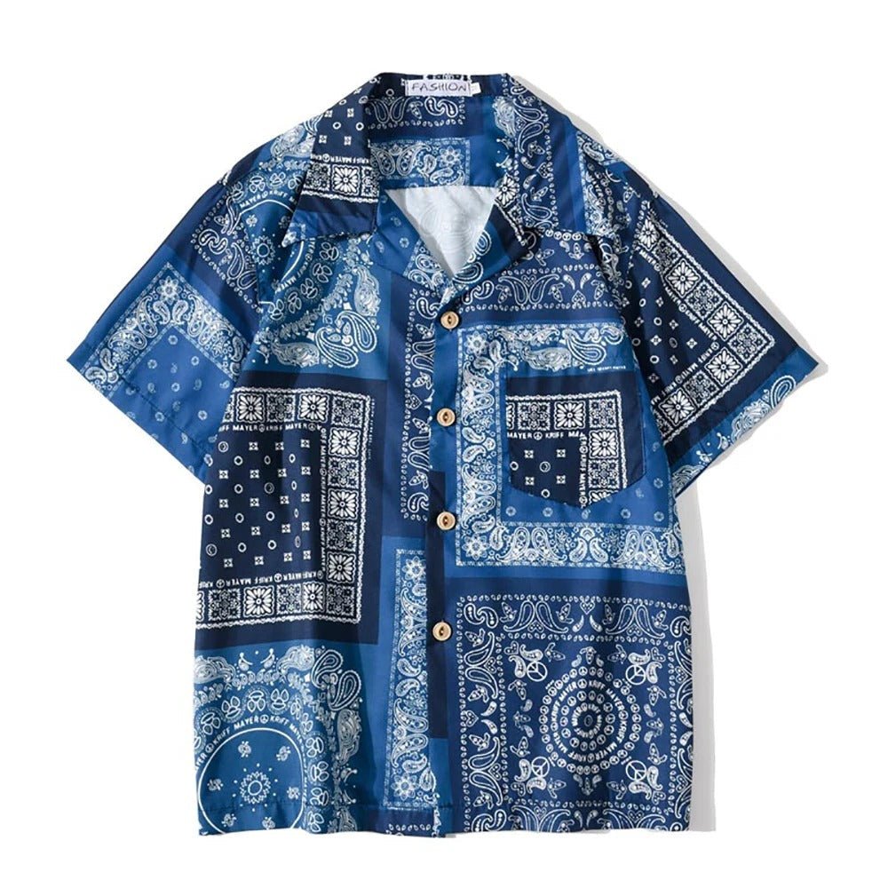 Bandana Print Hawaiian Shirt for Men - Harren Cole