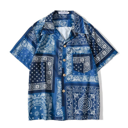 Bandana Print Hawaiian Shirt for Men - Harren Cole