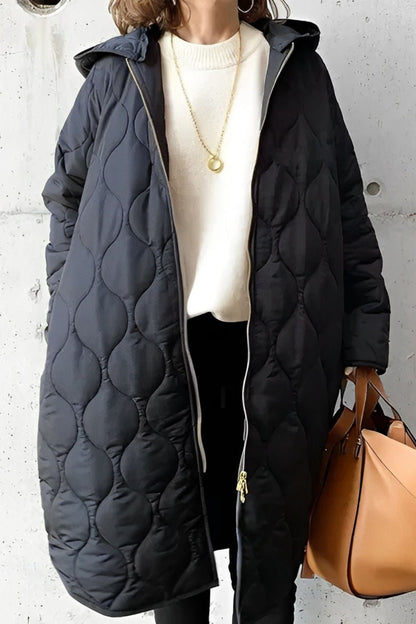 Bärbel - Neu Lässiger Parka - Mantel mit Kapuze - Livezo