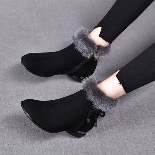 Schicke warme rutschfeste Stiefeletten für Damen