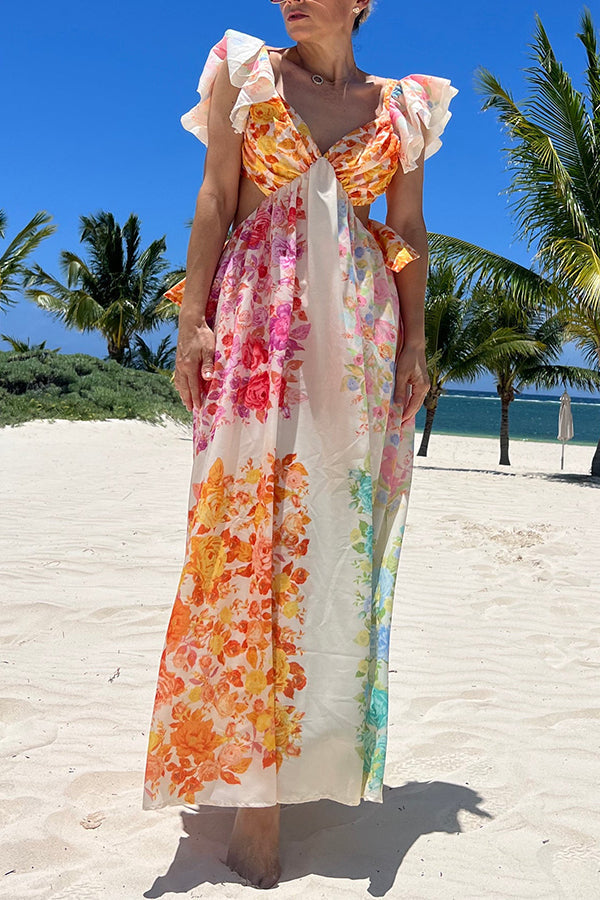 Linne – Sommerkleid mit Blumenmuster