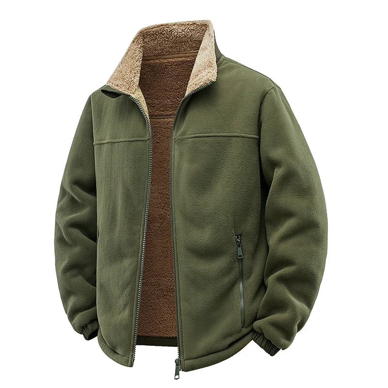 Men’s Fleece Polar Lined Hunting Jacket Multi-Pocket